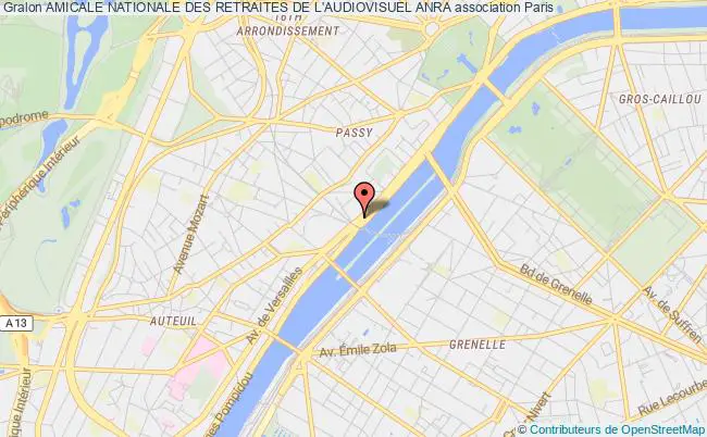 plan association Amicale Nationale Des Retraites De L'audiovisuel Anra Paris