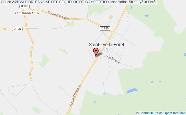 plan association Amicale Orleanaise Des Pecheurs De Competition Saint-Lyé-la-Forêt