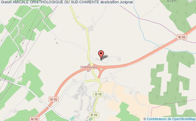 plan association Amicale Ornithologique Du Sud Charente Jurignac