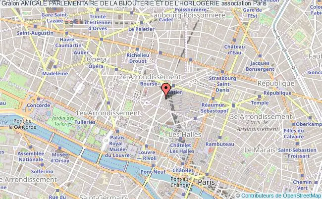 plan association Amicale Parlementaire De La Bijouterie Et De L'horlogerie Paris