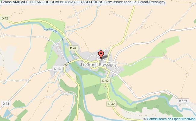 plan association Amicale Petanque Chaumussay-grand-pressigny Le Grand-Pressigny