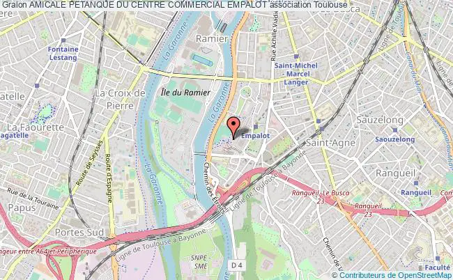 plan association Amicale Petanque Du Centre Commercial Empalot Toulouse
