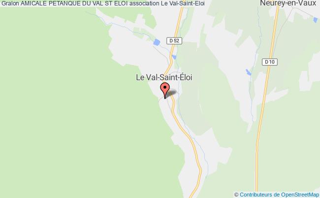 plan association Amicale Petanque Du Val St Eloi Le    Val-Saint-Éloi