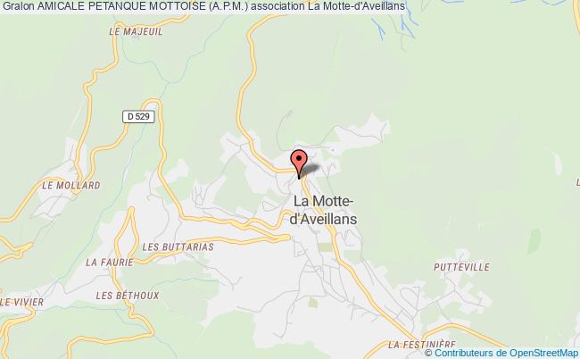 plan association Amicale Petanque Mottoise (a.p.m.) La Motte-d'Aveillans