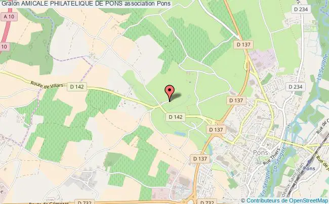 plan association Amicale Philatelique De Pons Pons