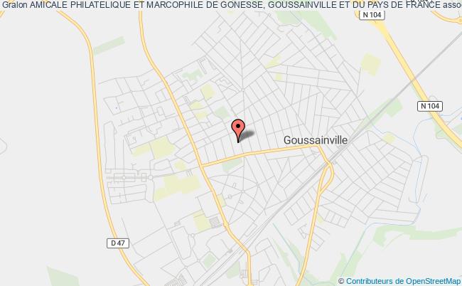 plan association Amicale Philatelique Et Marcophile De Gonesse, Goussainville Et Du Pays De France Goussainville