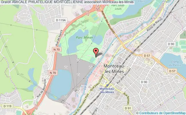 plan association Amicale Philatelique Montcellienne Montceau-les-Mines