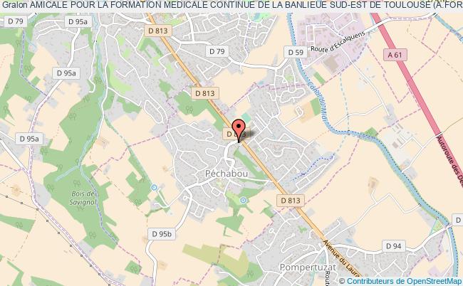 plan association Amicale Pour La Formation Medicale Continue De La Banlieue Sud-est De Toulouse (a.for.mec Toulouse Sud) Péchabou