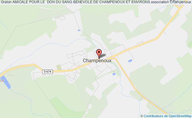 plan association Amicale Pour Le  Don Du Sang Benevole De Champenoux Et Environs Champenoux