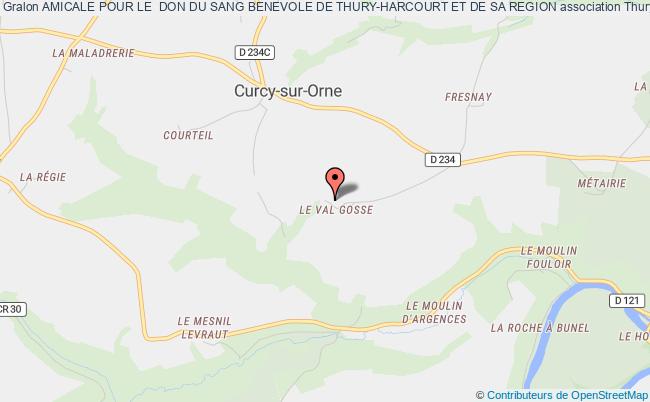 plan association Amicale Pour Le  Don Du Sang Benevole De Thury-harcourt Et De Sa Region Thury-Harcourt