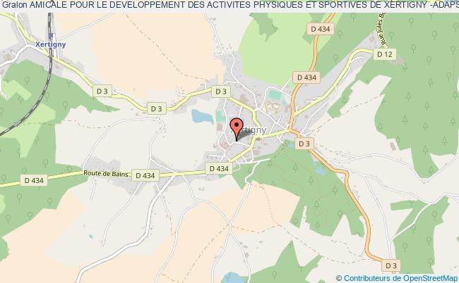 plan association Amicale Pour Le Developpement Des Activites Physiques Et Sportives De Xertigny -adapsx Xertigny