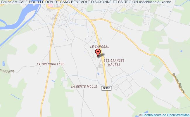 plan association Amicale Pour Le Don De Sang Benevole D'auxonne Et Sa Region Auxonne
