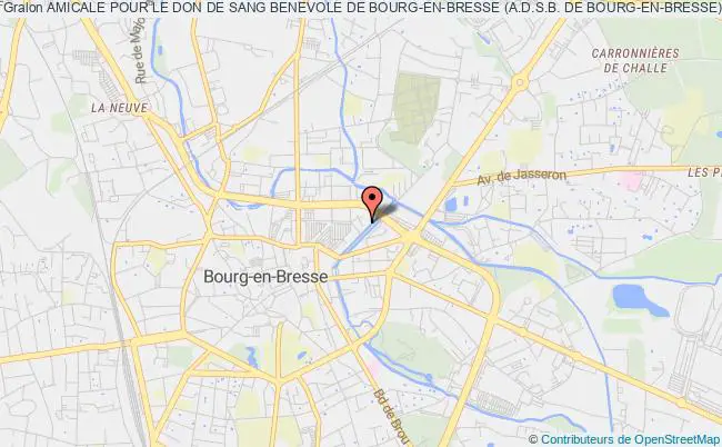 plan association Amicale Pour Le Don De Sang Benevole De Bourg-en-bresse (a.d.s.b. De Bourg-en-bresse) Bourg-en-Bresse