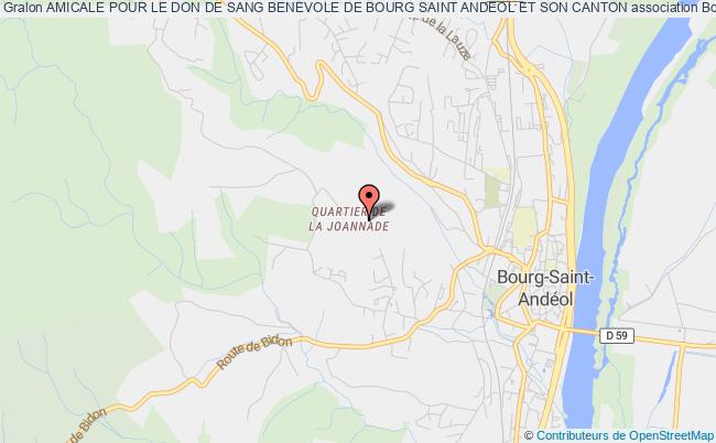 plan association Amicale Pour Le Don De Sang Benevole De Bourg Saint Andeol Et Son Canton Bourg-Saint-Andéol