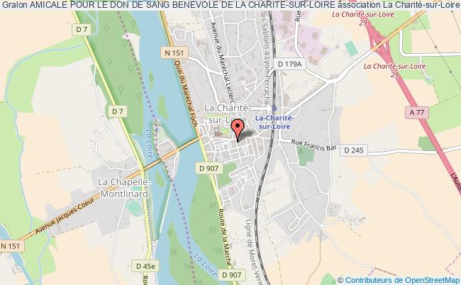 plan association Amicale Pour Le Don De Sang Benevole De La Charite-sur-loire La    Charité-sur-Loire
