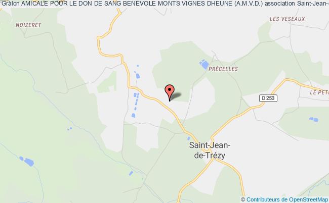 plan association Amicale Pour Le Don De Sang Benevole Monts Vignes Dheune (a.m.v.d.) Saint-Jean-de-Trézy