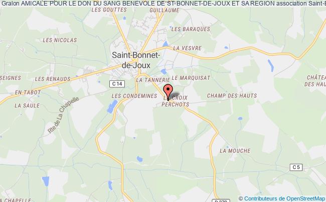 plan association Amicale Pour Le Don Du Sang Benevole De St-bonnet-de-joux Et Sa Region Saint-Bonnet-de-Joux