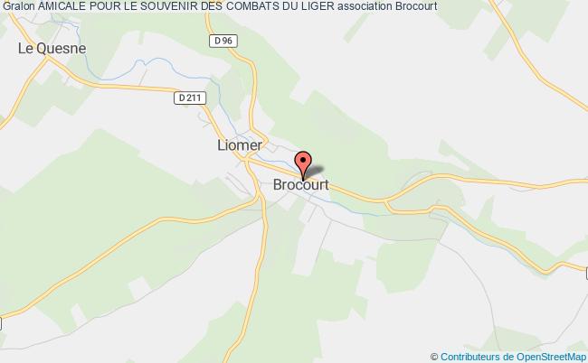 plan association Amicale Pour Le Souvenir Des Combats Du Liger Brocourt