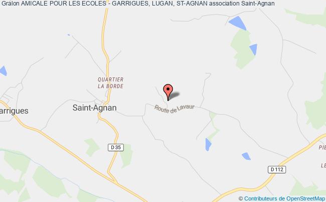 plan association Amicale Pour Les Ecoles - Garrigues, Lugan, St-agnan Saint-Agnan
