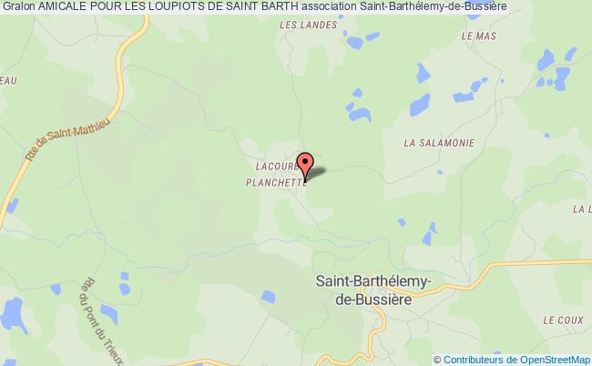 plan association Amicale Pour Les Loupiots De Saint Barth Saint-Barthélemy-de-Bussière