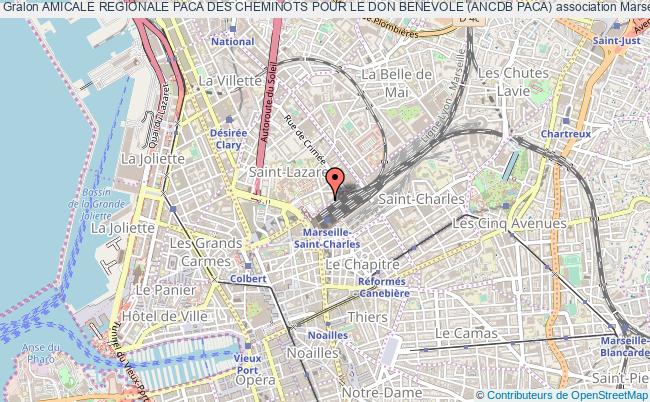 plan association Amicale Regionale Paca Des Cheminots Pour Le Don Benevole (ancdb Paca) Marseille