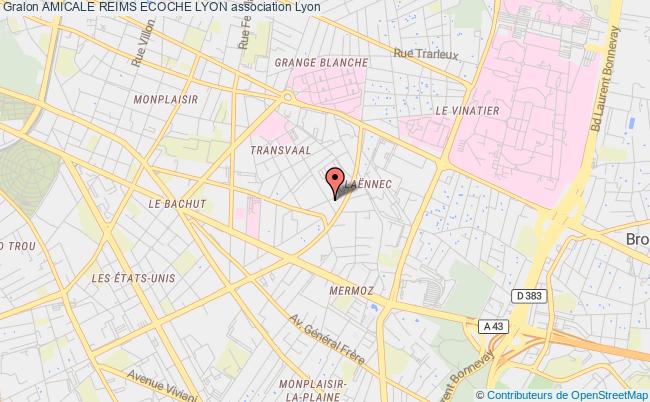 plan association Amicale Reims Ecoche Lyon Lyon 8e Arrondissement