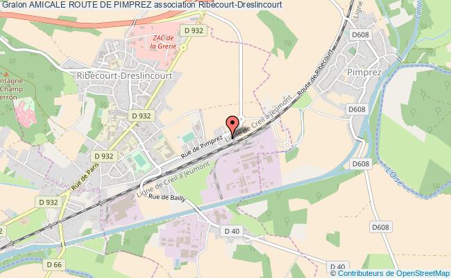 plan association Amicale Route De Pimprez Ribécourt-Dreslincourt