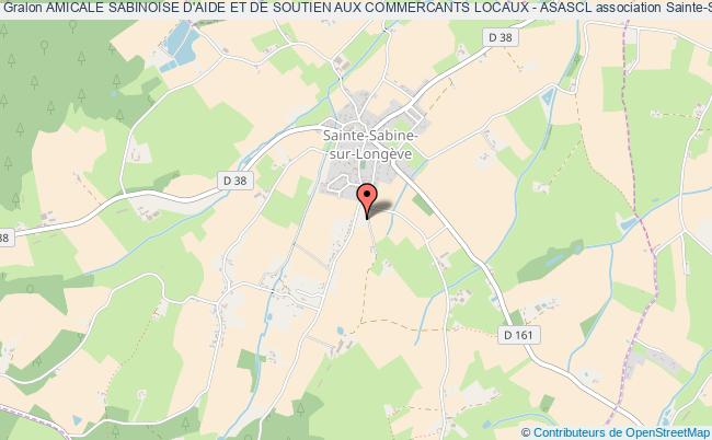 plan association Amicale Sabinoise D'aide Et De Soutien Aux Commercants Locaux - Asascl Sainte-Sabine-sur-Longève