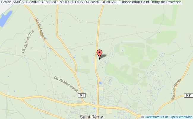 plan association Amicale Saint Remoise Pour Le Don Du Sang Benevole Saint-Rémy-de-Provence