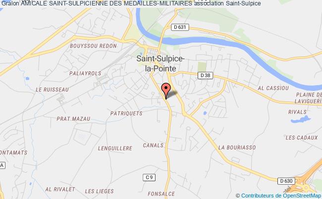plan association Amicale Saint-sulpicienne Des Medailles-militaires Saint-Sulpice-la-Pointe