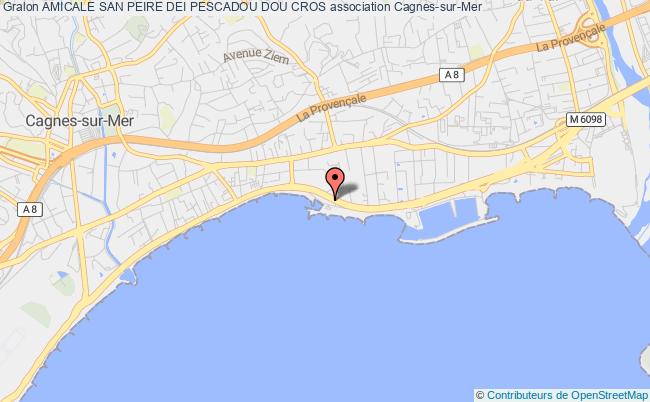 plan association Amicale San Peire Dei Pescadou Dou Cros Cagnes-sur-Mer