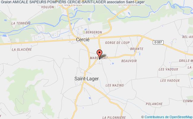 plan association Amicale Sapeurs Pompiers Cercie-saint-lager Saint-Lager