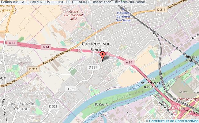 plan association Amicale Sartrouvilloise De Petanque Carrières-sur-Seine