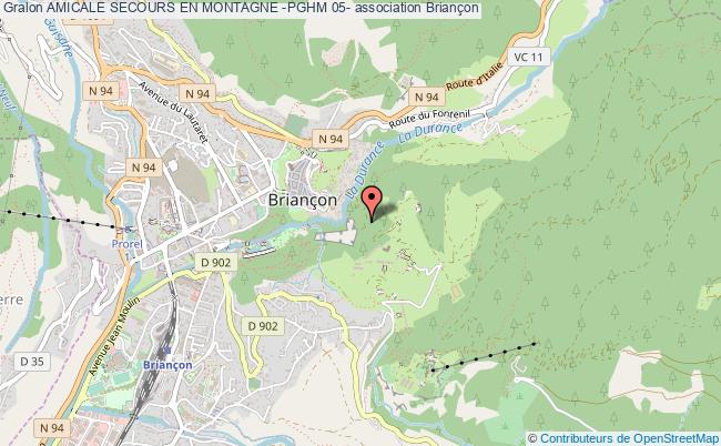 plan association Amicale Secours En Montagne -pghm 05- Briançon