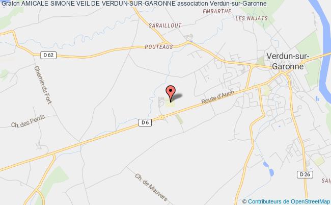 plan association Amicale Simone Veil De Verdun-sur-garonne Verdun-sur-Garonne