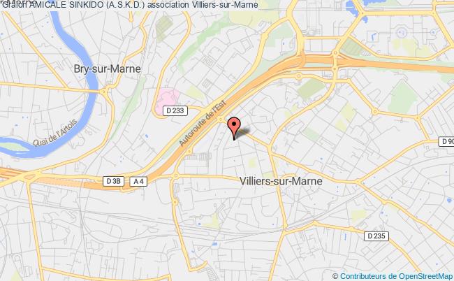 plan association Amicale Sinkido (a.s.k.d.) Villiers-sur-Marne