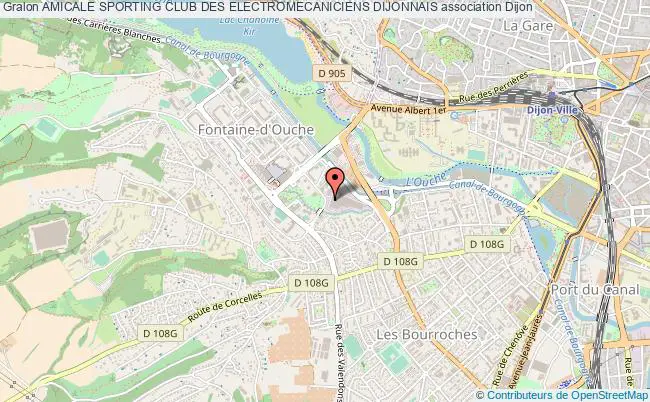 plan association Amicale Sporting Club Des Electromecaniciens Dijonnais Dijon cedex