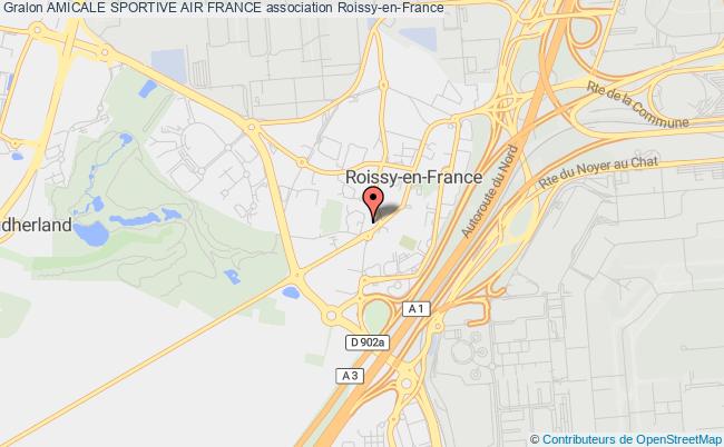 plan association Amicale Sportive Air France Roissy-en-France