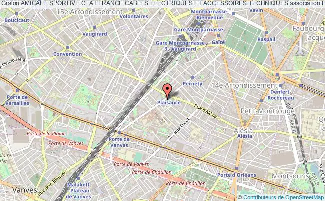 plan association Amicale Sportive Ceat France Cables Electriques Et Accessoires Techniques Paris