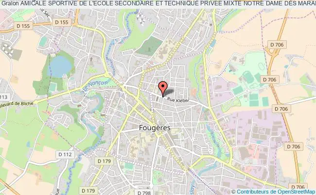 plan association Amicale Sportive De L'ecole Secondaire Et Technique Privee Mixte Notre Dame Des Marais. Fougères