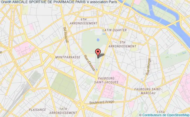 plan association Amicale Sportive De Pharmacie Paris V Paris