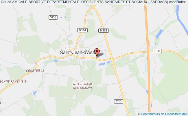 plan association Amicale Sportive Departementale  Des Agents Sanitaires Et Sociaux ( Asddass) Saint-Jean-d'Assé