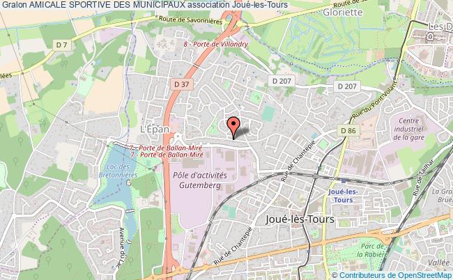 plan association Amicale Sportive Des Municipaux Joué-lès-Tours