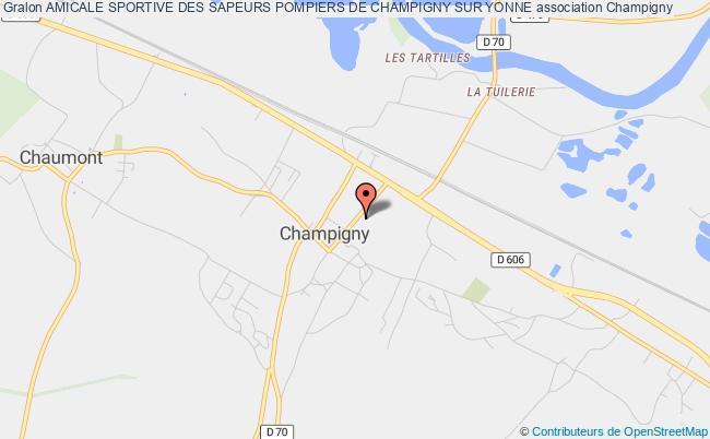 plan association Amicale Sportive Des Sapeurs Pompiers De Champigny Sur Yonne Champigny