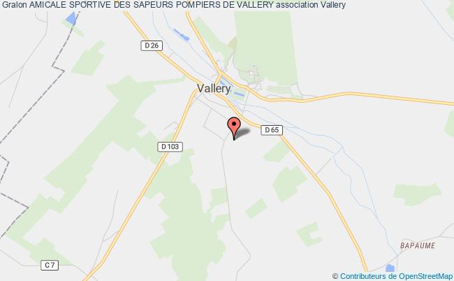 plan association Amicale Sportive Des Sapeurs Pompiers De Vallery Vallery
