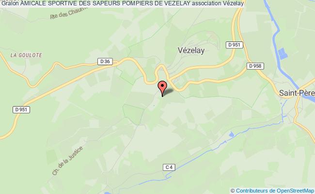 plan association Amicale Sportive Des Sapeurs Pompiers De Vezelay Vézelay