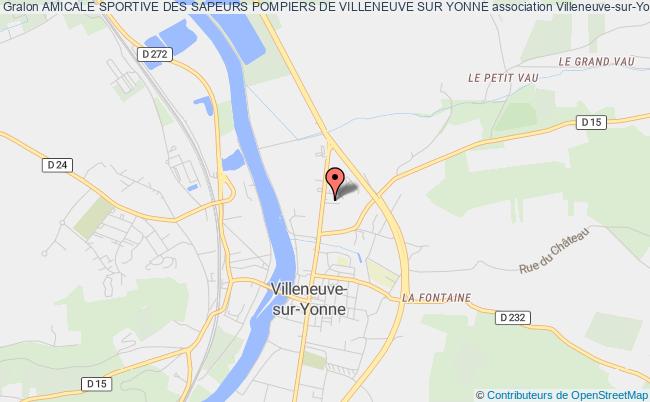 plan association Amicale Sportive Des Sapeurs Pompiers De Villeneuve Sur Yonne Villeneuve-sur-Yonne
