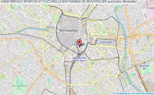 plan association Amicale Sportive Et Culturelle Bnp Paribas De Montpellier Montpellier