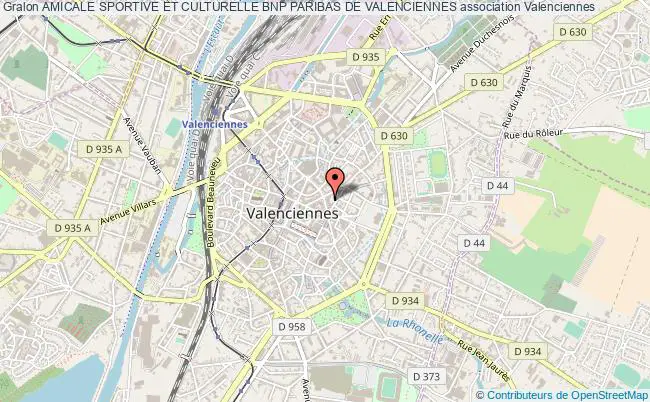 plan association Amicale Sportive Et Culturelle Bnp Paribas De Valenciennes Valenciennes