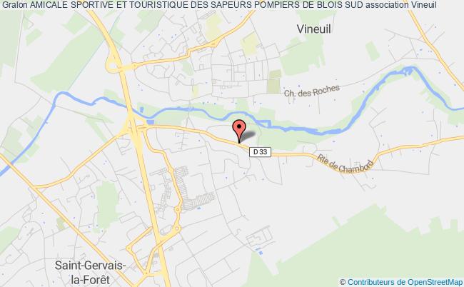 plan association Amicale Sportive Et Touristique Des Sapeurs Pompiers De Blois Sud Vineuil